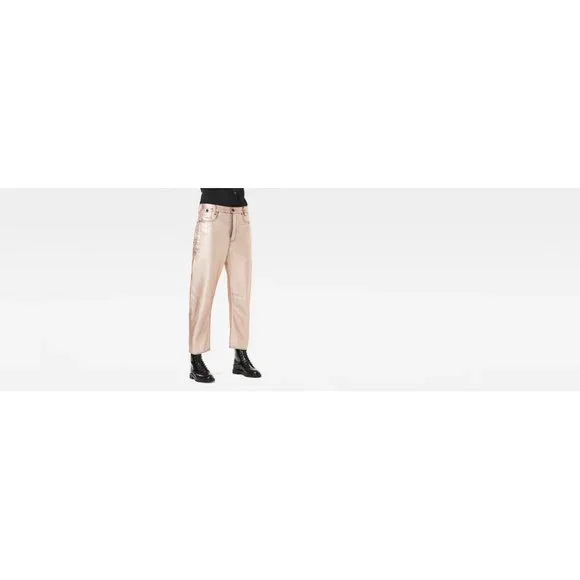 G-Star Jeans Gstar Raw Cstaq 3d Boyfriend Crop Gold Coated